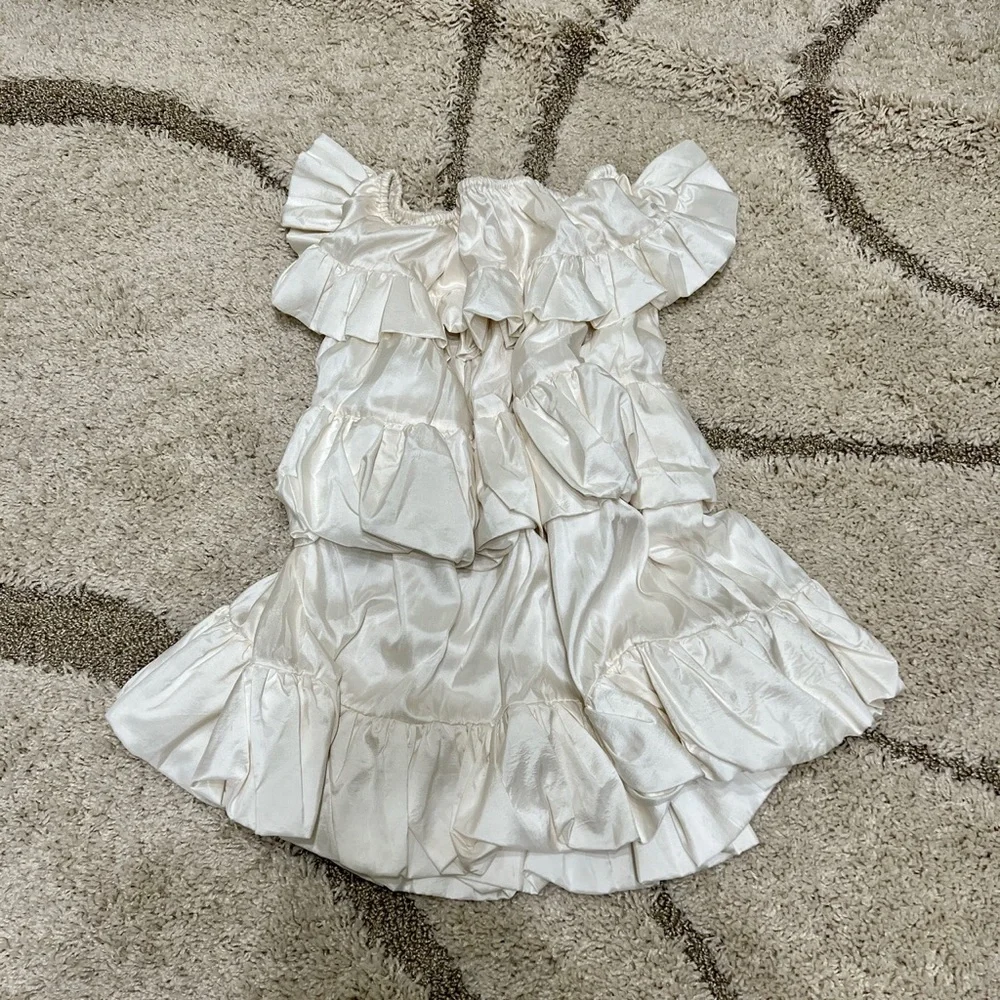 FINAL PRICE. NWT Azeeza Silk Ruffle Tiered Dress - Picture 5 of 6